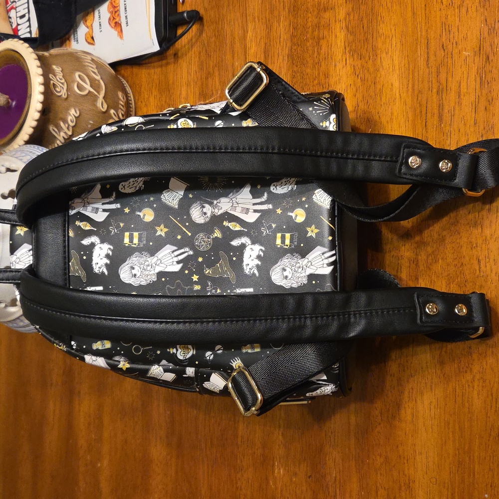 Loungefly Harry Potter Magical Elements Print Double Strap Shoulder Bag Purse - Picture 5 of 11